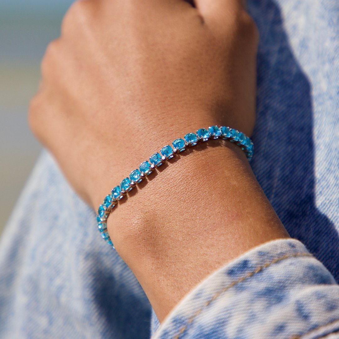 Pulsera Ocean Blue en Circonita y Plata