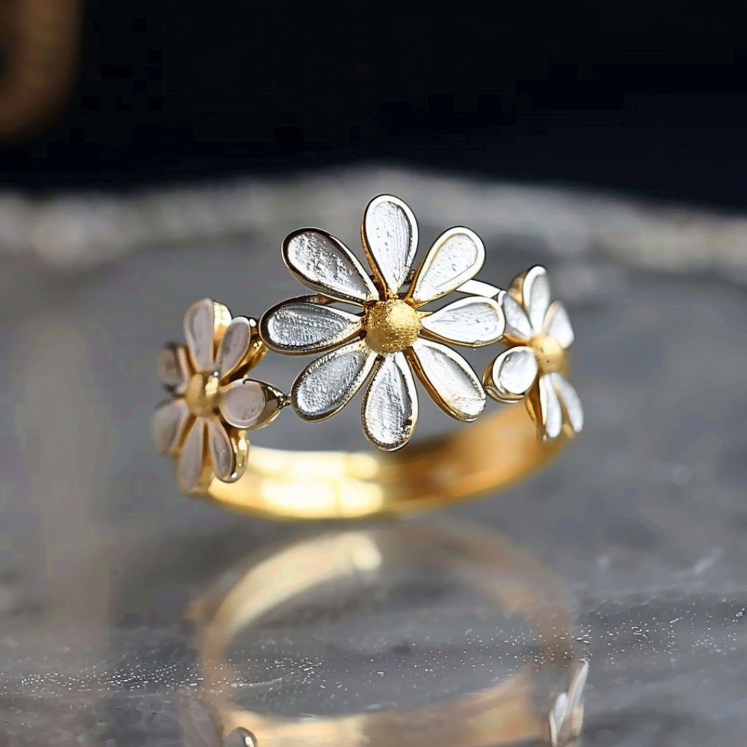 Anillo Daisy Dorado