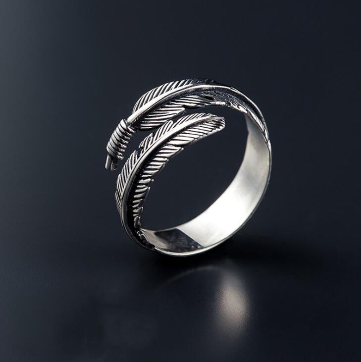 Anillo Ajustable Pluma de Esperanza en Plata