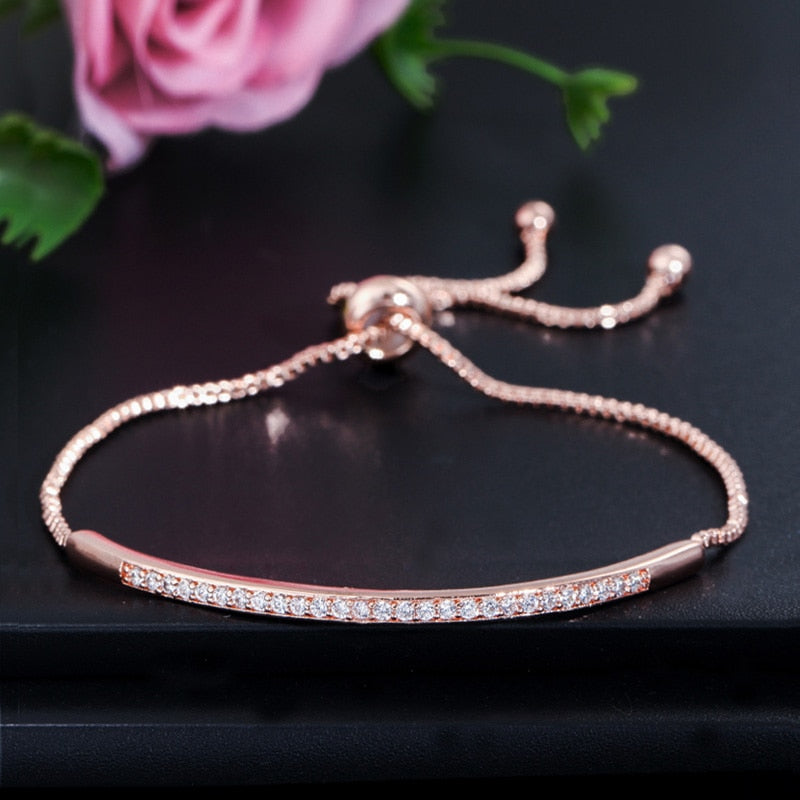 Pulsera Ajustable de Zirconita Cúbica