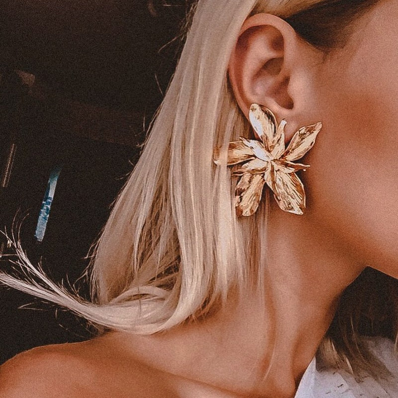 Aretes Flores de la Suerte en Oro