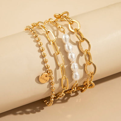 Pack Pulseras Cuban Chain en Oro