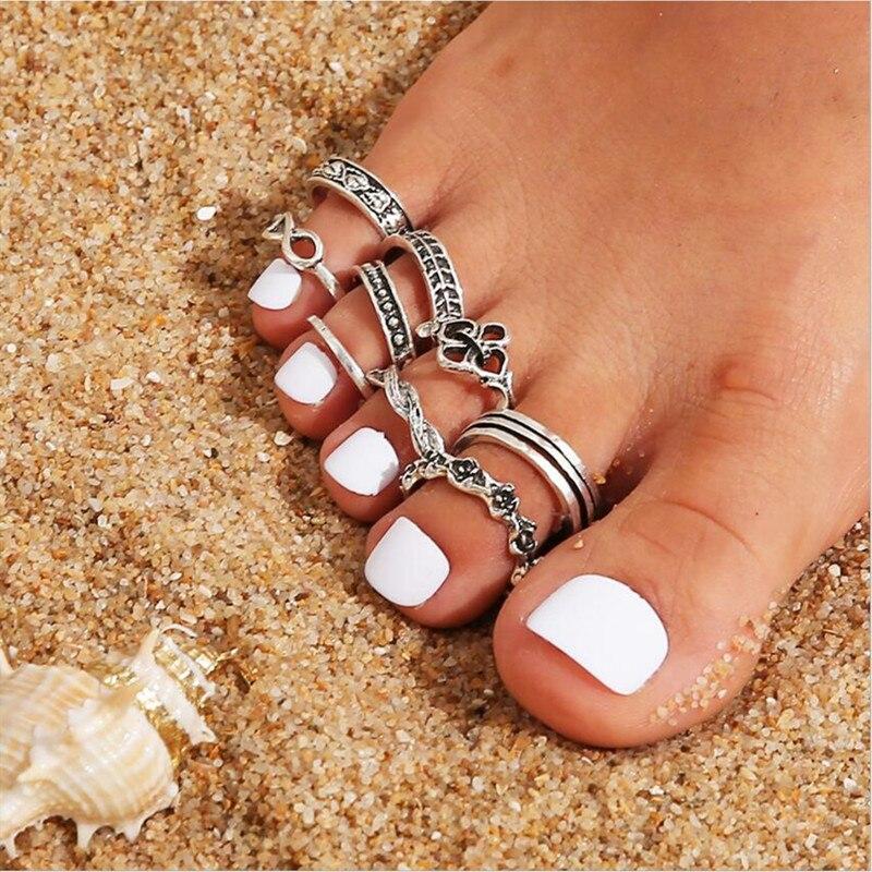 Pack ToeRings Tropicales de 9 Anillos de Pie Ajustables